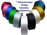 25mm wstążka dwustronna 25m 8258 RÓŻOWA INDYJSKA CIEPŁA atłasowa DF 100% polyester satynowa z dużym połyskiem wstążki GOLD-POL