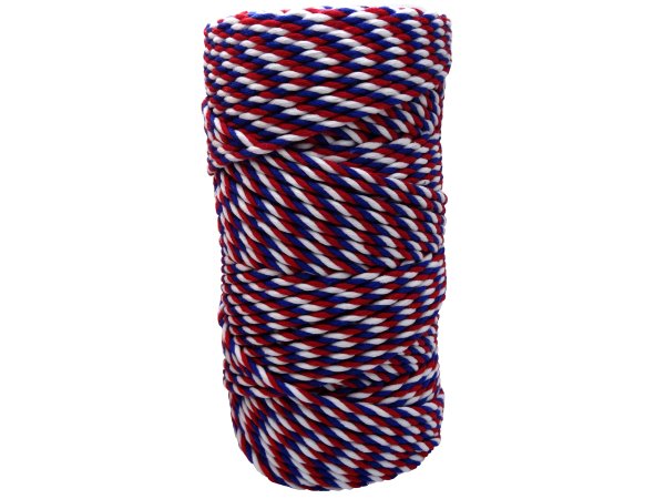 Sznurek 3mm 100M by GOLD-POL 3PLY kolor MIX FRANCJA BIAŁY GRANAT CZERWONY sznurek bawełniany 3 żyły skręcany sklep warszawa