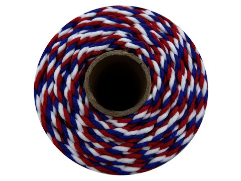 Sznurek 3mm 100M by GOLD-POL 3PLY kolor MIX FRANCJA BIAŁY GRANAT CZERWONY sznurek bawełniany 3 żyły skręcany sklep warszawa