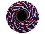 Sznurek 3mm 100M by GOLD-POL 3PLY kolor MIX FRANCJA BIAŁY GRANAT CZERWONY sznurek bawełniany 3 żyły skręcany sklep warszawa