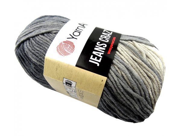 Jeans Crazy 8204 MIX SZARY YarnArt 50g 160m mix cieniutkiej bawełny na letnie dzianiny maskotki dostępne w Goldpol Warszawa