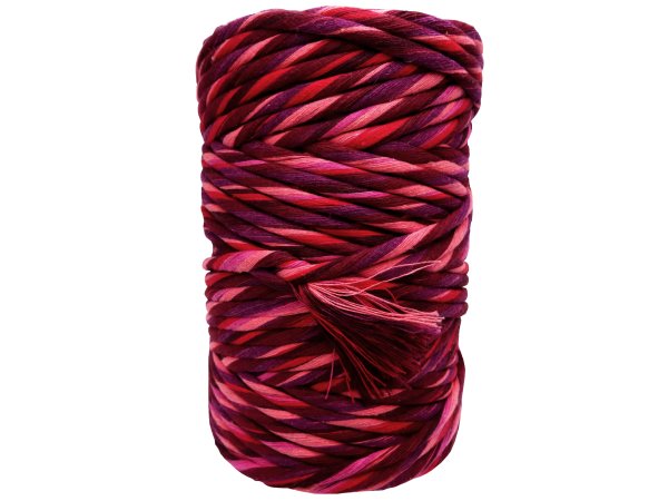 Sznurek 5mm GRANDE MIX NEW BORDO bawełniany 100m mix kolorów do makramy makrama liść by GOLD-POL Warszawa