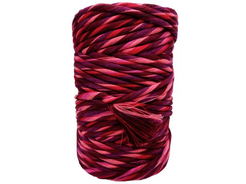 Sznurek 5mm GRANDE MIX NEW BORDO bawełniany 100m mix kolorów do makramy makrama liść by GOLD-POL Warszawa