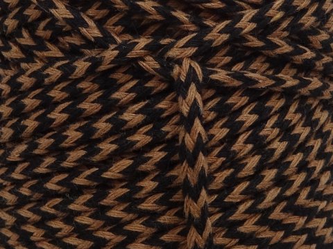 Sznurek 3mm 100m by GOLD-POL kolekcja TIGER CZARNY/ KONIAK pleciony bawełniany ozdobny sklep ze sznurkami Warszawa