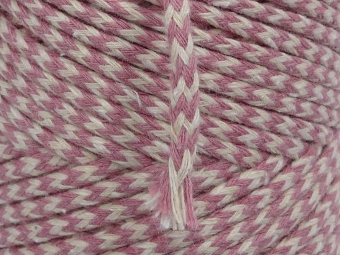 Sznurek 3mm 100m by GOLD-POL kolekcja CLASSIC BEIGE / OLD PINK pleciony bawełniany ozdobny sklep ze sznurkami Warszawa