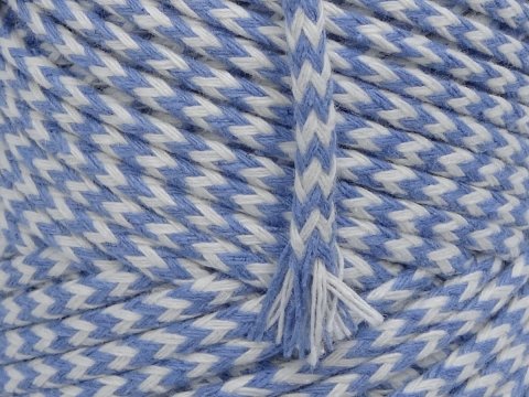 Sznurek 3mm 100m by GOLD-POL kolekcja CLASSIC ECRU / BLUE pleciony bawełniany ozdobny sklep ze sznurkami Warszawa