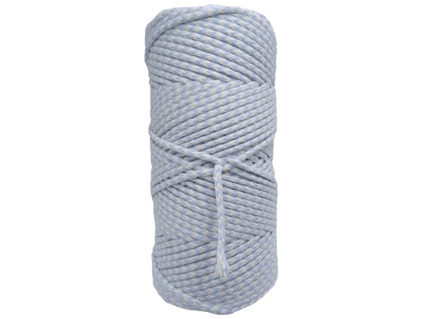 Sznurek 3mm 100m by GOLD-POL kolekcja CLASSIC ECRU / BABY BLUE pleciony bawełniany ozdobny sklep ze sznurkami Warszawa