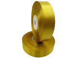 18mm wstążka dwustronna 25m 8219 ZŁOTA MIODOWA atłasowa DF 100% polyester satynowa z dużym połyskiem wstążki GOLD-POL
