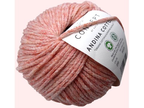 ANDINA COTTON 58 MIX KORAL 50g 130m włóczka Katia mix bawełny z alpaką włóczki Kati największy wybór w Warszawie