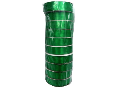 18mm wstążka dwustronna 25m 8301 ZIELONA TRAWA atłasowa DF 100% polyester satynowa z dużym połyskiem wstążki GOLD-POL