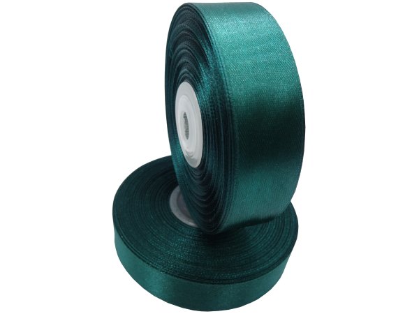 18mm wstążka dwustronna 25m 8306 BUTELKOWA ZIELONA atłasowa DF 100% polyester satynowa z dużym połyskiem wstążki GOLD-POL