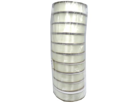 18mm wstążka dwustronna 25m 8203 ECRU KREM atłasowa DF 100% polyester satynowa z dużym połyskiem wstążki GOLD-POL