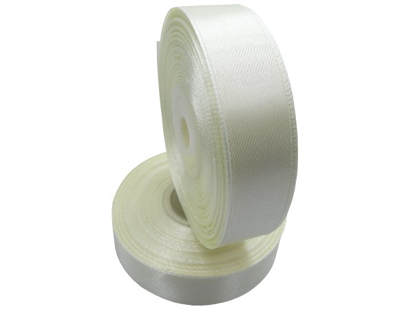 18mm wstążka dwustronna 25m 8203 ECRU KREM atłasowa DF 100% polyester satynowa z dużym połyskiem wstążki GOLD-POL