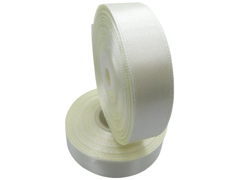 18mm wstążka dwustronna 25m 8203 ECRU KREM atłasowa DF 100% polyester satynowa z dużym połyskiem wstążki GOLD-POL