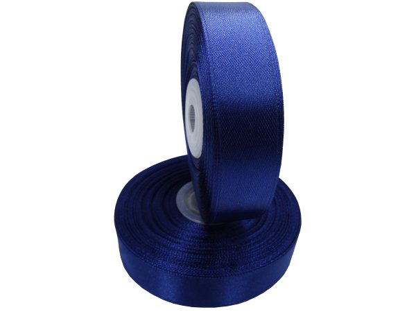 18mm wstążka dwustronna 25m 8350 GRANATOWA JASNA atłasowa DF 100% polyester satynowa z dużym połyskiem wstążki GOLD-POL