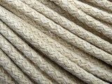 Sztywny sznurek 5mm do szycia na maszynie 100m by GOLD-POL BEIGE BEŻ pleciony 100% bawełna z recyklingu na torby kosze