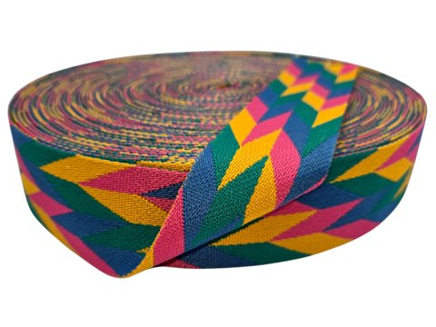 50mm taśma nośna ESPANA 08 cena za 1m MIX TĘCZA  5cm dwustronna do toreby plecaka na uszy rączki pasek taśmy nośne