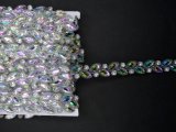 15mm Taśma 01 z cyrkoniami i kamieniami akrylowymi cena za 1m ozdobna z dżetami diamencikami dżetowa pasmanteria GOLD-POL