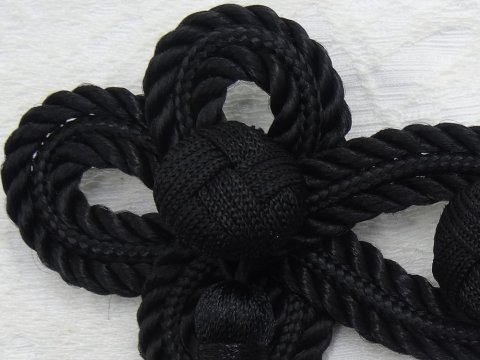 Szamerunki 135mm x 120mm CZARNE cena za 1 parę hiszpańskie ozdobne guziki zapięcie z duzymi chwostami