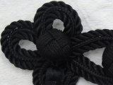Szamerunki 135mm x 120mm CZARNE cena za 1 parę hiszpańskie ozdobne guziki zapięcie z duzymi chwostami