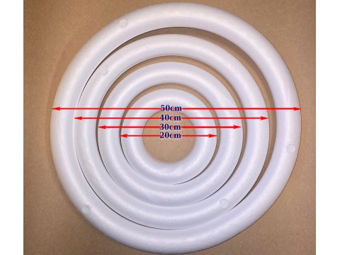 Obręcz 15cm styropianowa cena za 1 sztukę styropian do ozdabiania decoupage stroiki wieniec świąteczny