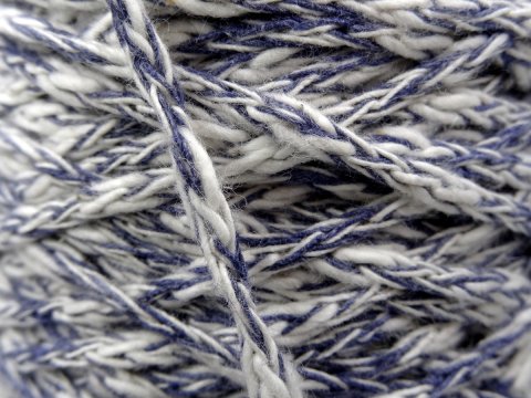 HOME COTTAGE 208 NIEBIESKI BLUE JEANS ECRU KATIA 200g 140m 3mm sznurek na letnie projekty torby dywany poduszki siatki vintage