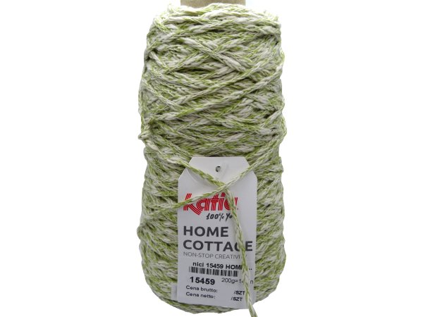 HOME COTTAGE 201 ZIELONY OLIWKA od KATIA 200g 140m 3mm sznurek na letnie projekty torby dywany poduszki siatki vintage