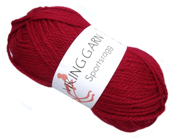 SPORTSRAGG włóczka 565 CIEMNY CZERWONY BORDO Viking Garn 50g 100m mix wełny sport czapki kominy szaliki skarpety sklep GOLD-POL