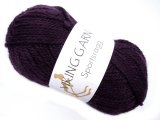SPORTSRAGG włóczka 558 BAKŁAŻAN FIOLET Viking Garn 50g 100m mix wełny sport czapki kominy szaliki skarpety sklep GOLD-POL