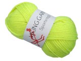 SPORTSRAGG włóczka 549 ŻÓŁTY NEON FLUO Viking Garn 50g 100m mix wełny sport czapki kominy szaliki sklep GOLD-POL