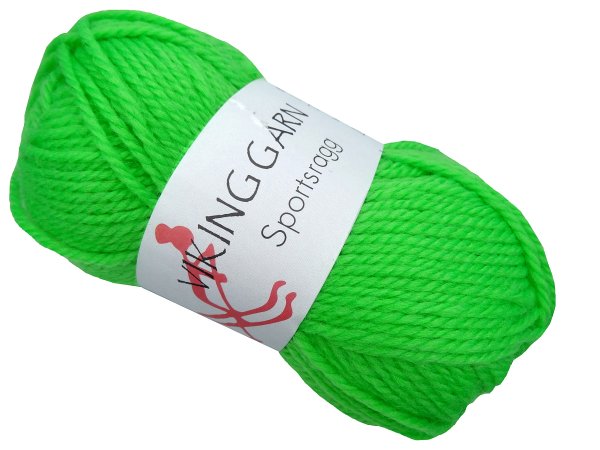 SPORTSRAGG włóczka 535 ZIELONY NEON FLUO Viking Garn 50g 100m mix wełny sport czapki kominy szaliki sklep GOLD-POL
