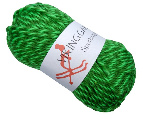 SPORTSRAGG włóczka 537 MIX ZIELONY NEON FLUO Viking Garn 50g 100m mix wełny sport czapki kominy szaliki sklep GOLD-POL