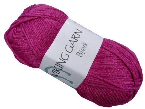BJORK włóczka 563 RÓŻ CIEMNY FUKSJA Viking Garn 50g 147m bambusowa cienka śliska z połyskiem tylko w Goldpol