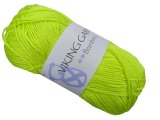 BAMBINO włóczka 437 ŻÓŁTY LIMONKA OSTRA Viking Garn 50g 176m bambusowa cienka śliska z połyskiem tylko w Goldpol