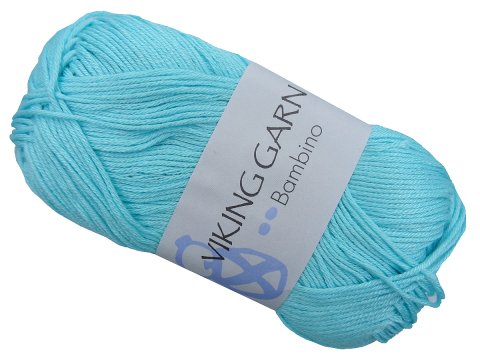 BAMBINO włóczka 421 AQUA AKWAMARYN Viking Garn 50g 176m bambusowa cienka śliska z połyskiem tylko w Goldpol
