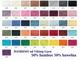 BAMBINO włóczka 400 BIAŁY Viking Garn 50g 176m bambusowa cienka śliska z połyskiem tylko w Goldpol