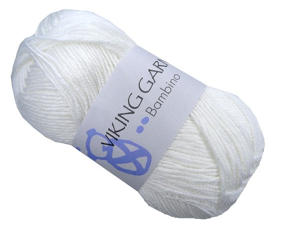 BAMBINO włóczka 400 BIAŁY Viking Garn 50g 176m bambusowa cienka śliska z połyskiem tylko w Goldpol