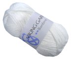 BAMBINO włóczka 400 BIAŁY Viking Garn 50g 176m bambusowa cienka śliska z połyskiem tylko w Goldpol