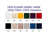 HEKLEGARN włóczka 807 PUDROWY BEŻ Viking Garn 100g 500m bawełna cienka matowa na dzianiny obrusy poduszki narzuty tylko Goldpol