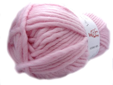 SNORRE włóczka 263 RÓŻ JASNY Viking Garn 100g 100m 100% wełna czesankowa HIGHLAND z Peru na sweter genser koc czapkę komin