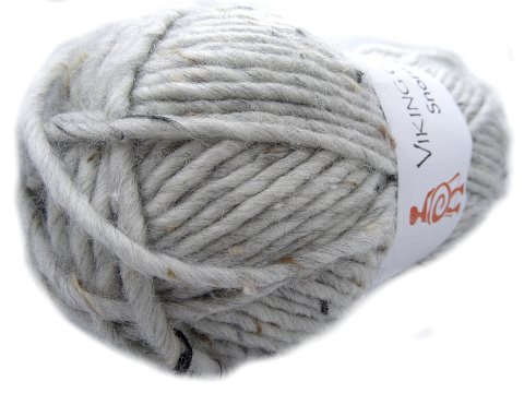 SNORRE włóczka 201 SZARY TWEED Viking Garn 100g 100m 100% wełna czesankowa HIGHLAND z Peru na sweter genser koc czapkę komin