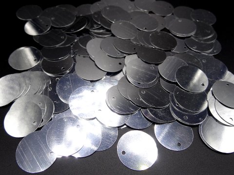 Cekiny kółka 30mm 1 SREBRNE rybia łuska cena za hurt 2500g 2,5kg sklep z cekinami największy wybór Warszawa