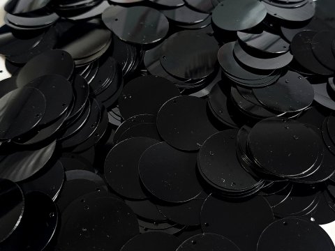 Cekiny kółka 30mm 31 CZARNE rybia łuska cena za hurt 2500g 2,5kg sklep z cekinami największy wybór Warszawa