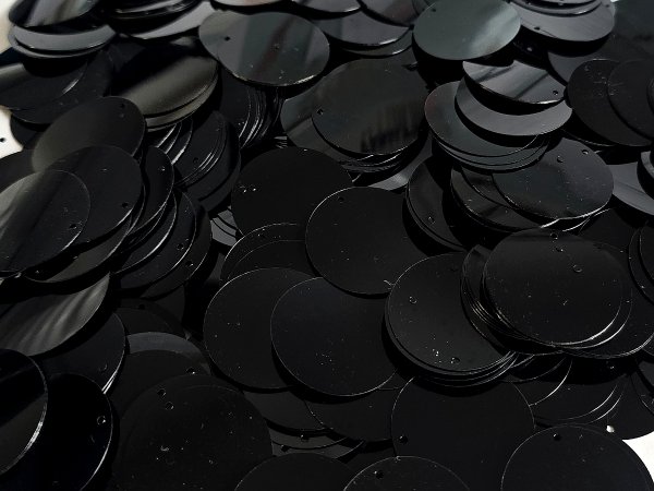 Cekiny kółka 30mm 31 CZARNE rybia łuska cena za 100g sklep z cekinami największy wybór Warszawa