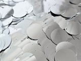 Cekiny kółka 30mm 1 SREBRNE rybia łuska cena za 100g sklep z cekinami największy wybór Warszawa
