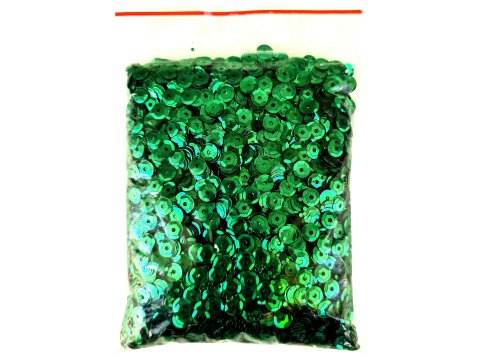 Cekiny kółka 6mm 100g metallic 4 Zielony Trawa cena detaliczna 100g sklep z cekinami największy wybór Warszawa