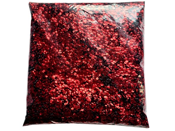 Cekiny kółka 6mm 2,5kg  metallic 3 Czerwony cena za hurt 2500g sklep z cekinami największy wybór Warszawa
