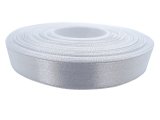 12mm wstążka atłasowa 102 Szara rolka 25m 100% nylon satynowa ozdobna na kokardki dekorację świąteczne