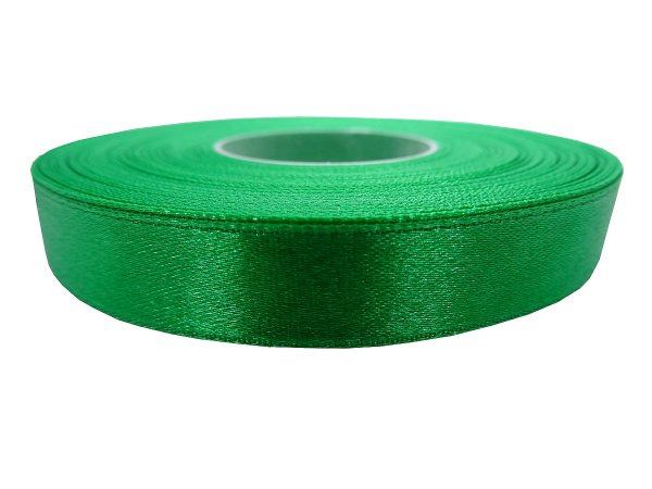 12mm wstążka atłasowa 150 Zielona Trawa rolka 25m 100% nylon satynowa ozdobna na kokardki dekorację świąteczne