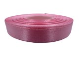 12mm wstążka atłasowa 105 Różowa zgaszona rolka 25m 100% nylon satynowa ozdobna na kokardki dekorację świąteczne